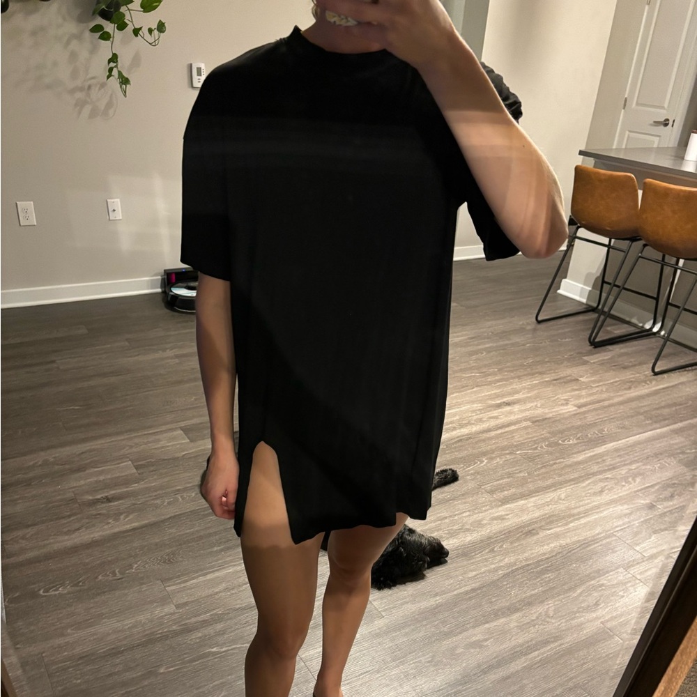 Rovena viral split t-shirt dress